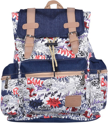 

WEBHIN Webhin Women And Girl's White Canvas Backpack, Casual Backpack WBBP89 Backpack(White, 22 L)