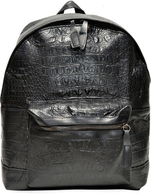 

Joker & Witch Joker & WitchCROC PRINT MINIMAL BLACK BACKPACK Waterproof Backpack(Black, 12 inch)