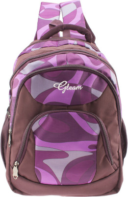 

Gleam RDSF0408 Waterproof School Bag(Purple, Black, 17 inch)