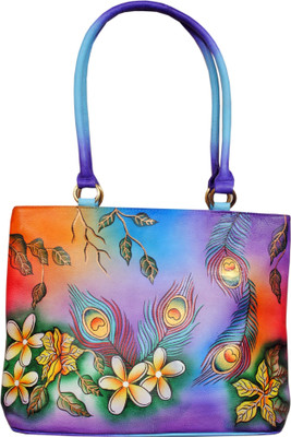 

Niyaro Dazzling Blue High quality leather Hand painted by artists School Bag(Multicolor, 10 L)