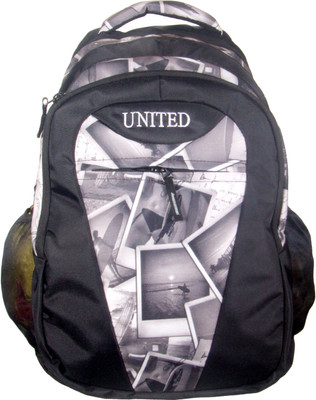 

United Bags PostCard Diamond 35 L Medium Laptop Backpack(Black)