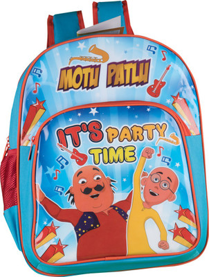 

Motu Patlu Party Time Bag School Bag(Blue, Red, 14 inch)