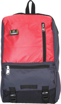 

U United Americano Waterproof Backpack(Red, Grey and Black, 13 L)