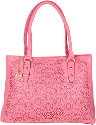 

Moedbuille Pink Polyurethane (PU) Tote Handbag School Bag(Pink, 11 inch)