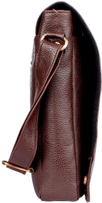 

Viaan Retail 100% Genuine Leather Men's Sling Bag Waterproof Sling Bag(Brown, 12 inch)