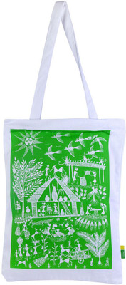 

Eco Corner Warli Cotton Bag-GRN Waterproof Sling Bag(Multicolor, 20 L)
