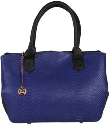 

Moedbuille Navy Letherette Satchel Handbag [MBHB00019] Shoulder Bag(Blue, 9 inch)