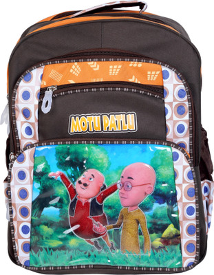 

Finger's MotuPatlu School Bag(Brown, 15 L)