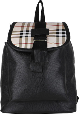 

Ritupal Collection Checkered Black Waterproof Backpack(Black, 14 inch)