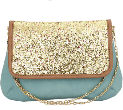 

Desi Drama Queen Party Slings-Seagreen School Bag(Gold, 5 inch)