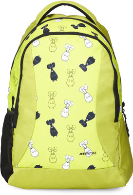 

Amperstyle Green Mouse Printed Backpack(Green, 25 L)