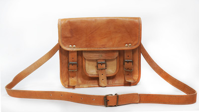 

Pranjals House vintage handmade leather messenger bag School Bag(Brown, 11 inch)