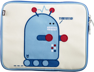 

Beatrix iPad Case: Pixel (Robot) Waterproof Multipurpose Bag(Blue, 9 inch)
