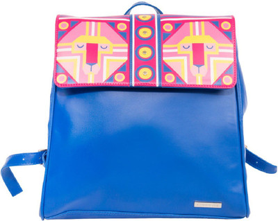

Chumbak Geometric Lion Backpack - Blue Backpack(Blue, 500 L)