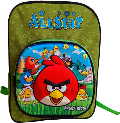 

DECENT STYLE BAGS 3D ALL STAR Waterproof School Bag(Green, Black, 16 inch)
