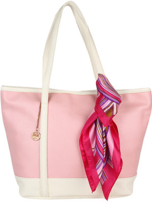 

Moedbuille Pink Letherette Tote Handbag [MBHB00038] School Bag(Pink, 13 inch)