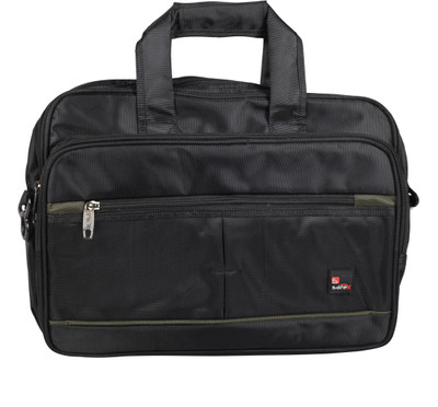 

Safex 16 inch Expandable Laptop Messenger Bag(Black)