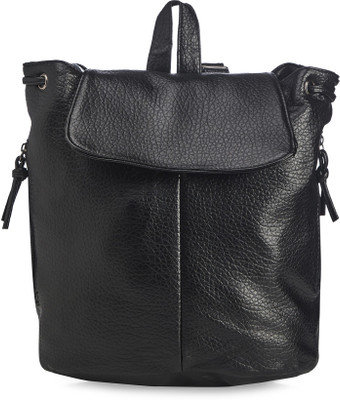 

Vero Couture Black Textured Backpack(Black, 15 L)