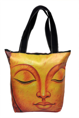 

NoVowels Polyster Shopping Bag For Women Gautam Buddha Meditation In Yellow Waterproof Shoulder Bag(Yellow, 15 L)