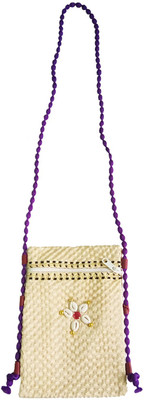 

CraftEra Graceful Cream And Purple Color Sling Handbag For Women And Girls Sling Bag(Cream, Purple, 23 L)