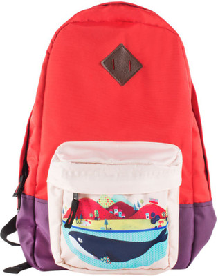 

Chumbak Backpack-Whale Of A Time School Bag(Red, 10 L)