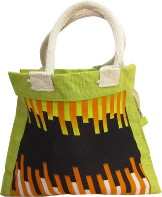 

Revinfashions revin fashions green bag Waterproof School Bag(revin branded green with black stripes design shining cloth shoulder bag, 5 L)