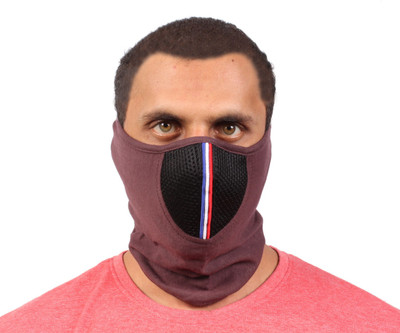 

Sushito Maroon Bike Face Mask for Men(Size: Free, Balaclava)