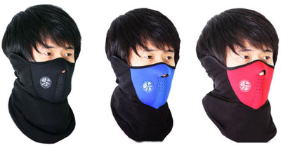 Psylane Black, Red, Blue Bike Face Mask for Men & Women(Size: Free,  Balaclava)
