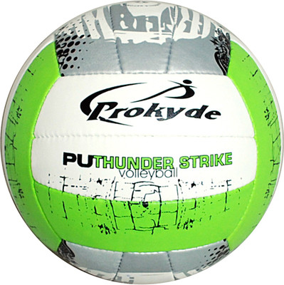 

Prokyde Thunder Strike Volleyball - Size: (Pack of 1, Green, Silver, White