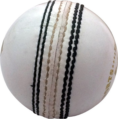 

Sports Perfect Club white Plain with Free Wrist band Cricket Leather Ball(Pack of 1, White, Black), Multicolor