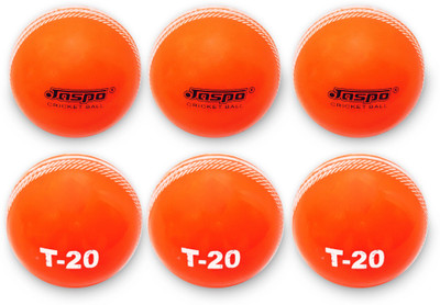 

Jaspo T-20 Orange Cricket Ball Cricket Rubber Ball(Pack of 6, Orange)