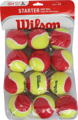 

Wilson Starter Easy Tennis Ball(Pack of 12, Multicolor), Multi-color