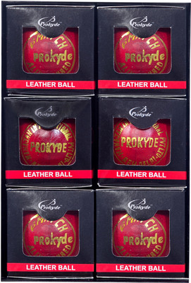 

Prokyde Match Cricket Leather Ball(Pack of 6, Red)