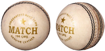 

Priya Sports White Cric Cricket Leather Ball(Pack of 2, White)