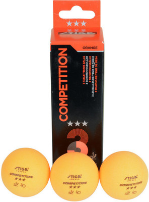 

Stiga Competition Table Tennis Ball(Pack of 3, Orange)