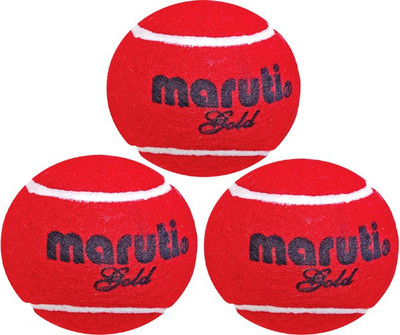 

HRS Maruti Gold Cricket Tennis Ball(Pack of 3, Red)