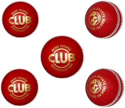 

Priya Sports Red Rubber Cricket Leather Ball(Pack of 5, Red)