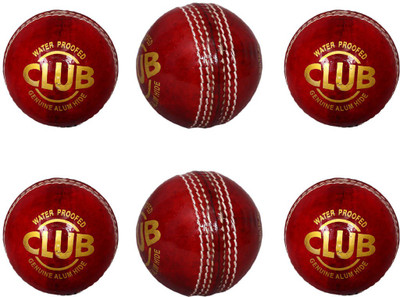 Priya Sports PCRED 6 Cricket Leather Ball Pack of 6, Red Priya Sports Cricket Balls
