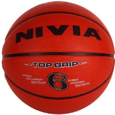 NIVIA Top Grip Basketball - Size: 6(Pack of 1, Red)