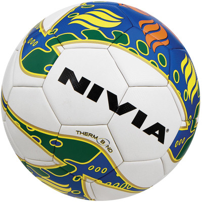 

Nivia Thermobond Football - Size: (Pack of 1, White, Multicolor