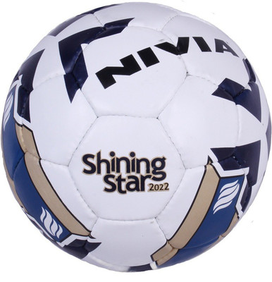 

Nivia SHINNING STAR 2022 Football - Size: (Pack of 1, White, Purple, Blue, Grey