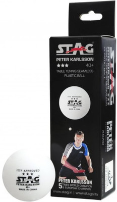

Stag Peter Karlsson 40+ Plastic Table Tennis Ball(Pack of 30, White)
