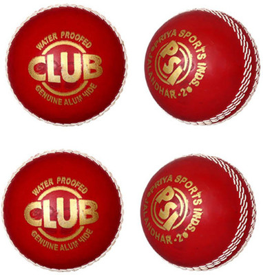 

Priya Sports Red Rubber Cricket Leather Ball(Pack of 4, Red)