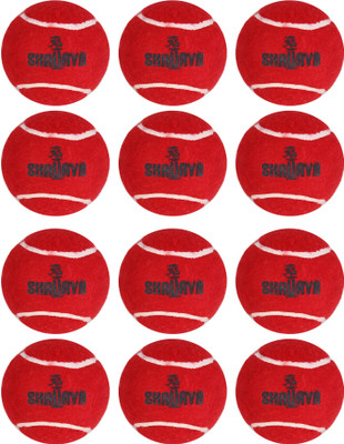 

AS Shaurya Cricket Tennis Ball(Pack of 12, Red)