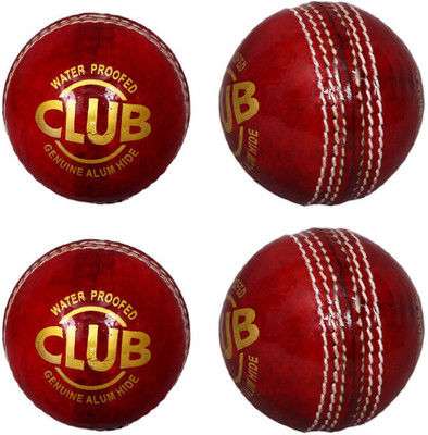

Priya Sports Red Cric Cricket Leather Ball(Pack of 4, Red)
