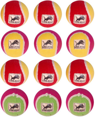 

Lionbuzz Tennis Ball Tennis Ball(Pack of 12, Red), Multicolor