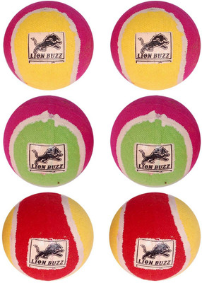 

Lionbuzz Tennis Ball Tennis Ball(Pack of 6, Red), Multicolor