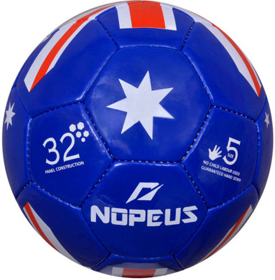 

Nopeus BLUE RED WHITE FLAG SYNTHETIC Football - Size: (Pack of 1, Blue, Red, White