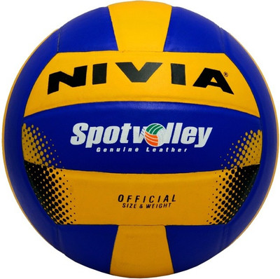 

Nivia Spotvolley Volleyball - Size: (Pack of 1, Yellow, Blue