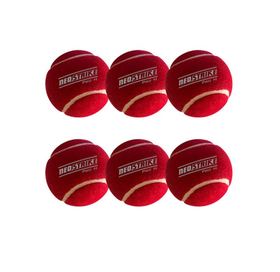 

Neo Strike Pro H Cricket Tennis Ball(Pack of 6, Red)